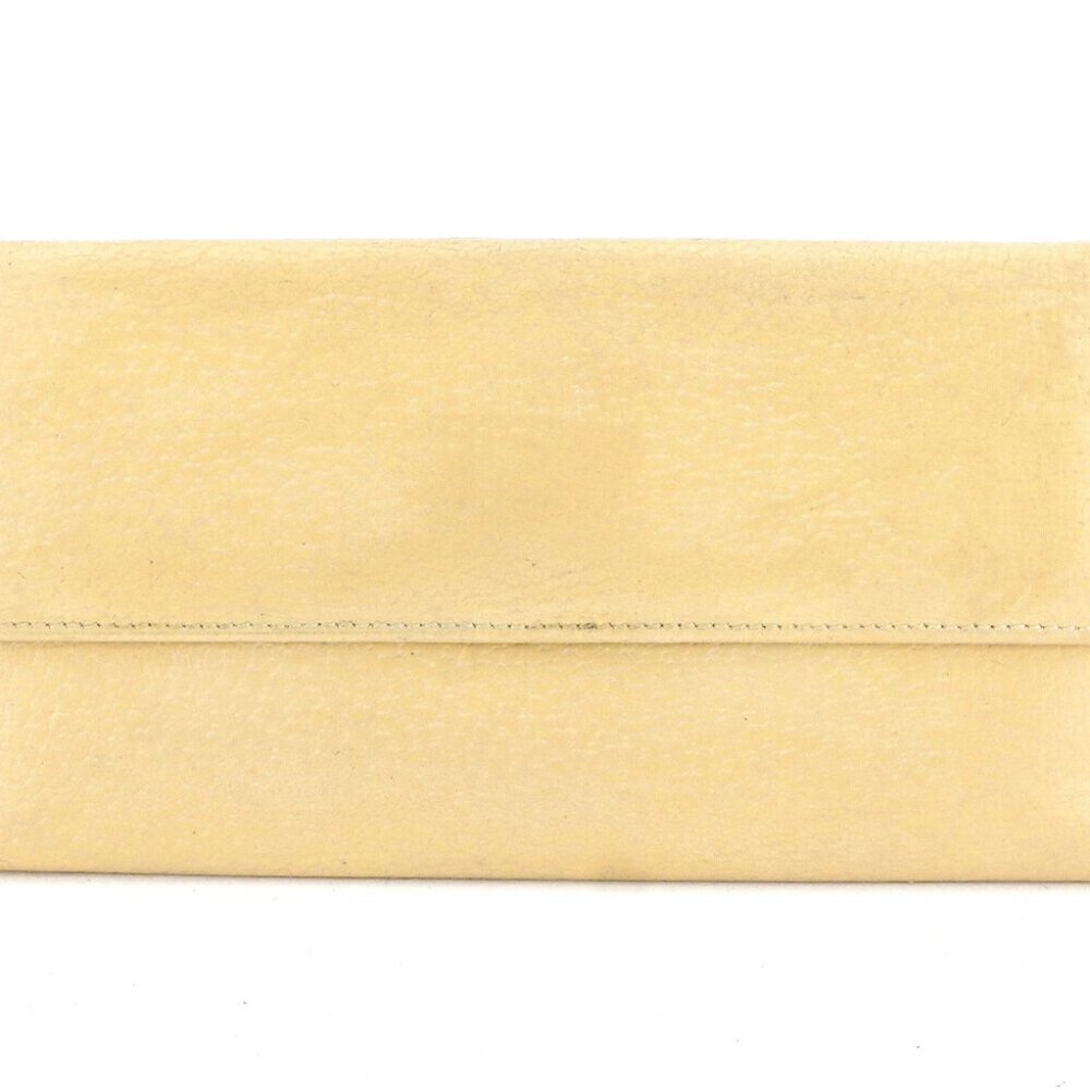 GUCCI long wallet G mark beige leather Authentic USED H704 - Picture 1 of 8